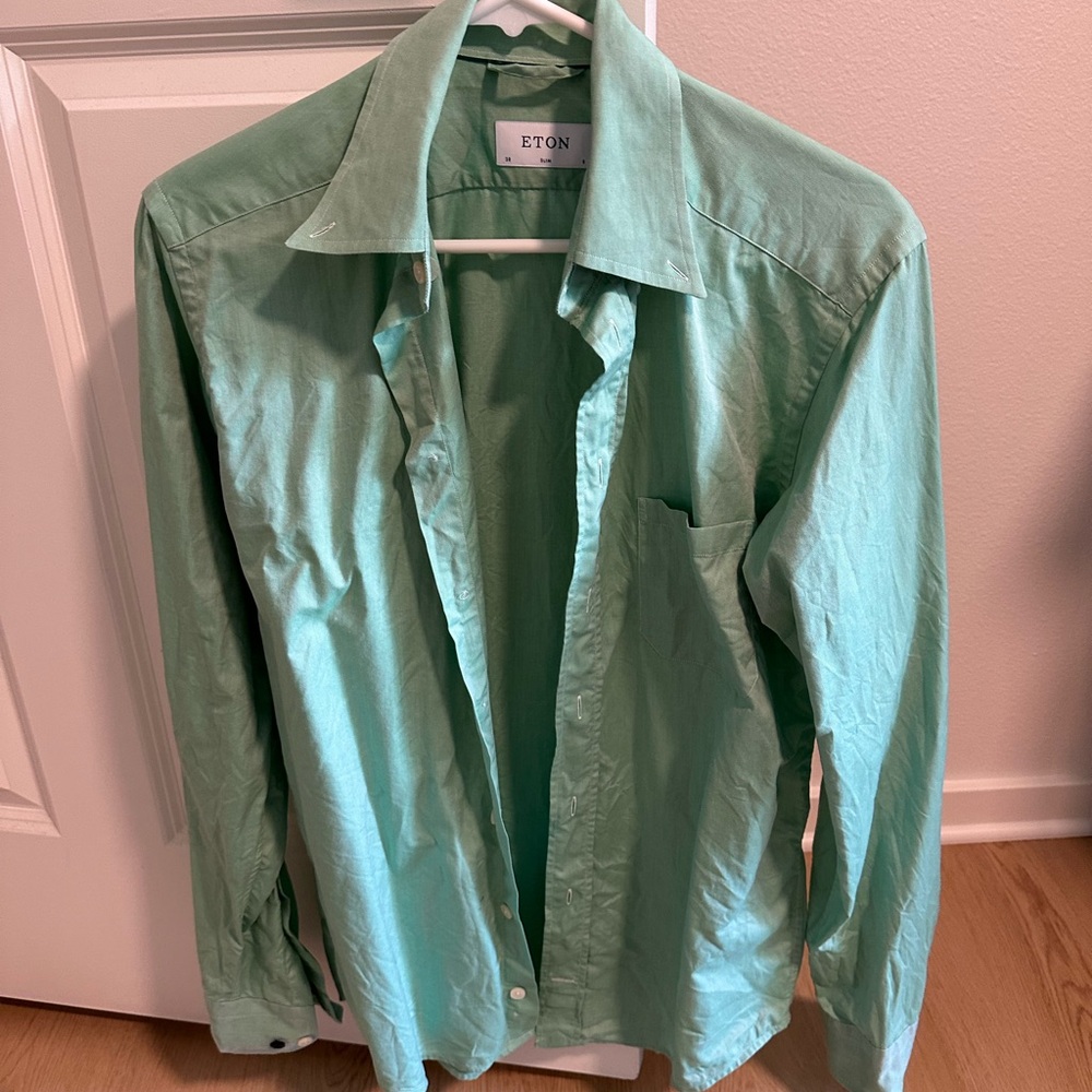 Eton Mint Green Slim Shirt